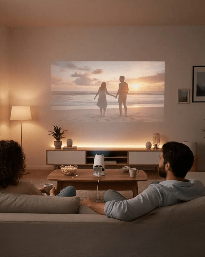 VisionBox - Proyector LED Smart Portátil Blanco - 3