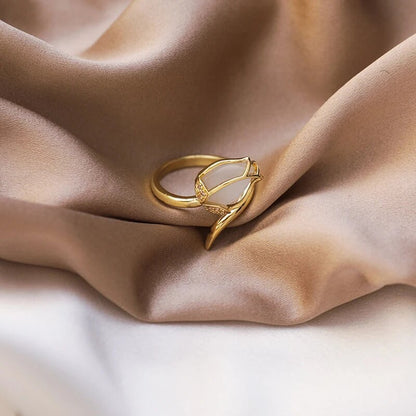 TULIPAN ANILLO AJUSTABLE  JOYERIA EXCLUSIVA - [PROMOCIÓN DISPONIBLE SOLO HOY]