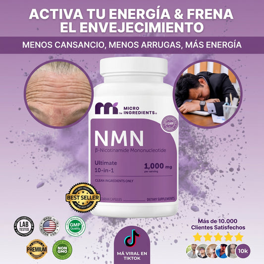 NMN 1000mg Micro Ingredients - Renueva tu Piel y Energia