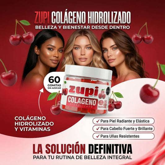 GOMITAS DE COLÁGENO ZUPI – FORTALECE PIEL, CABELLO Y UÑAS