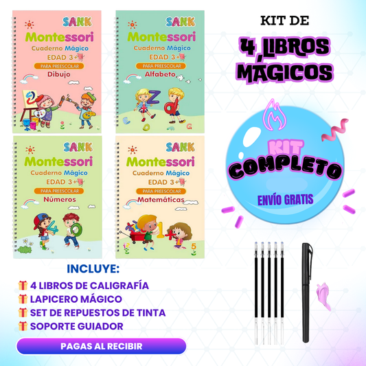 KIT DE 4 CUADERNOS REUTILIZABLES - 1