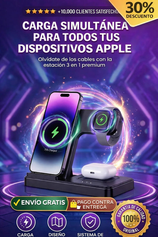 Cargador Inalámbirco 3 en 1 Magsafe 3 en 1 - 1