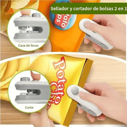 🔥Mini sellador de bolsas con cortador e imán✨ - 1