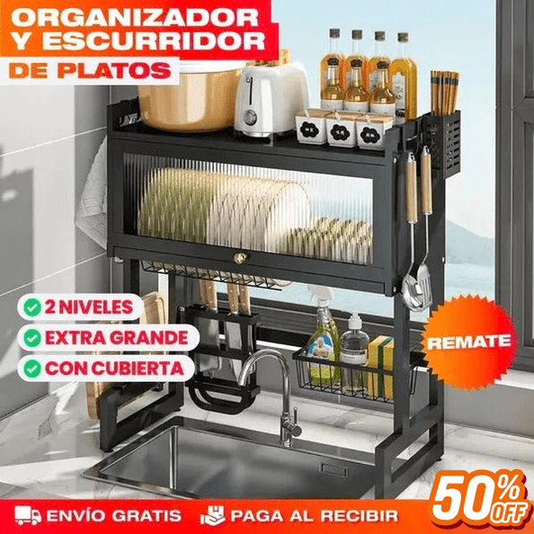 Escurridor De Platos Con Almacenamiento - 2