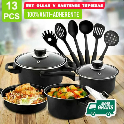 CasaChef – Ollas Negras 13 Piezas de Alta Calidad - 2
