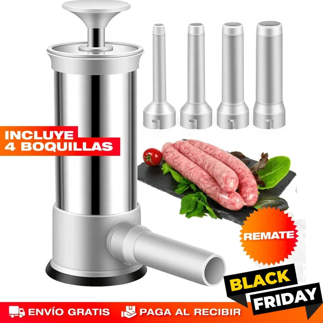 🥩 Embutimax – Embutidora de Carne 4 Boquillas - 2