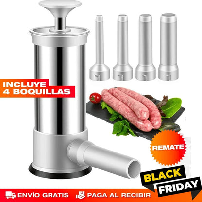 🥩 Embutimax – Embutidora de Carne 4 Boquillas - 2