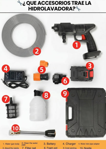 💦COMBO HIDROLAVADORA 10 ACCESORIOS + ASPIRADORA 3 EN 1 - 3