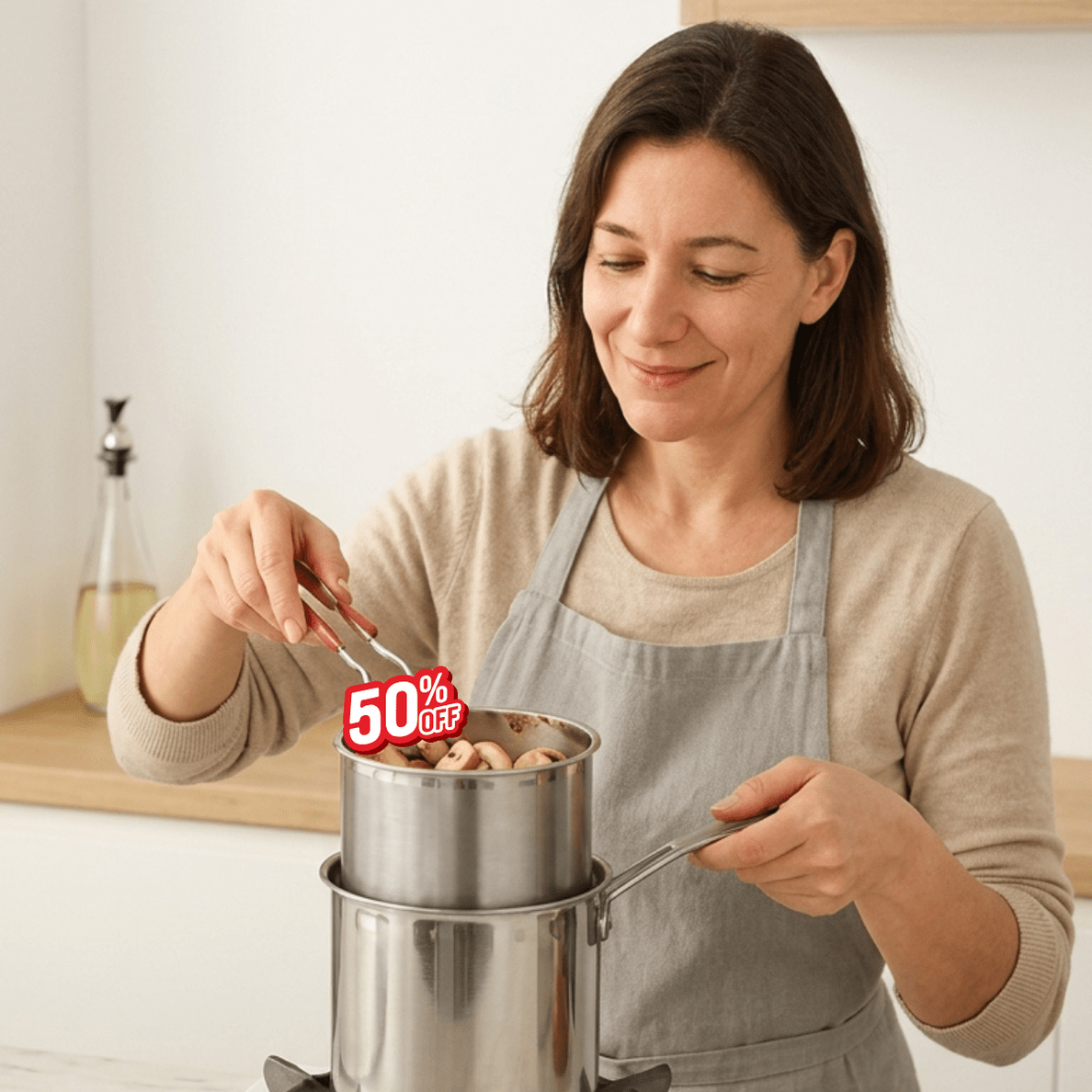 Olla freidora de 1,2L en acero inoxidable 304 alemán - 3