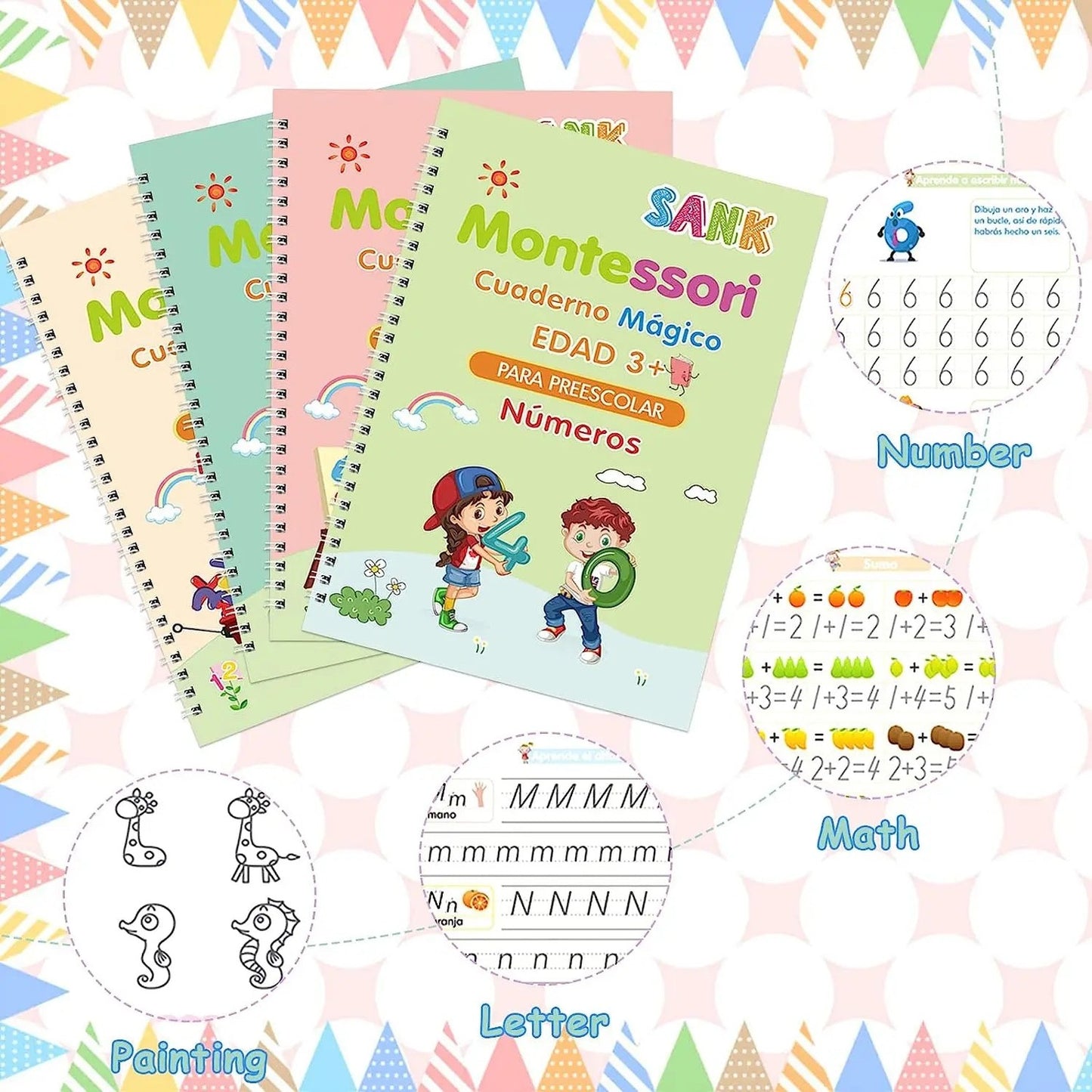 KIT DE 4 CUADERNOS REUTILIZABLES - 7